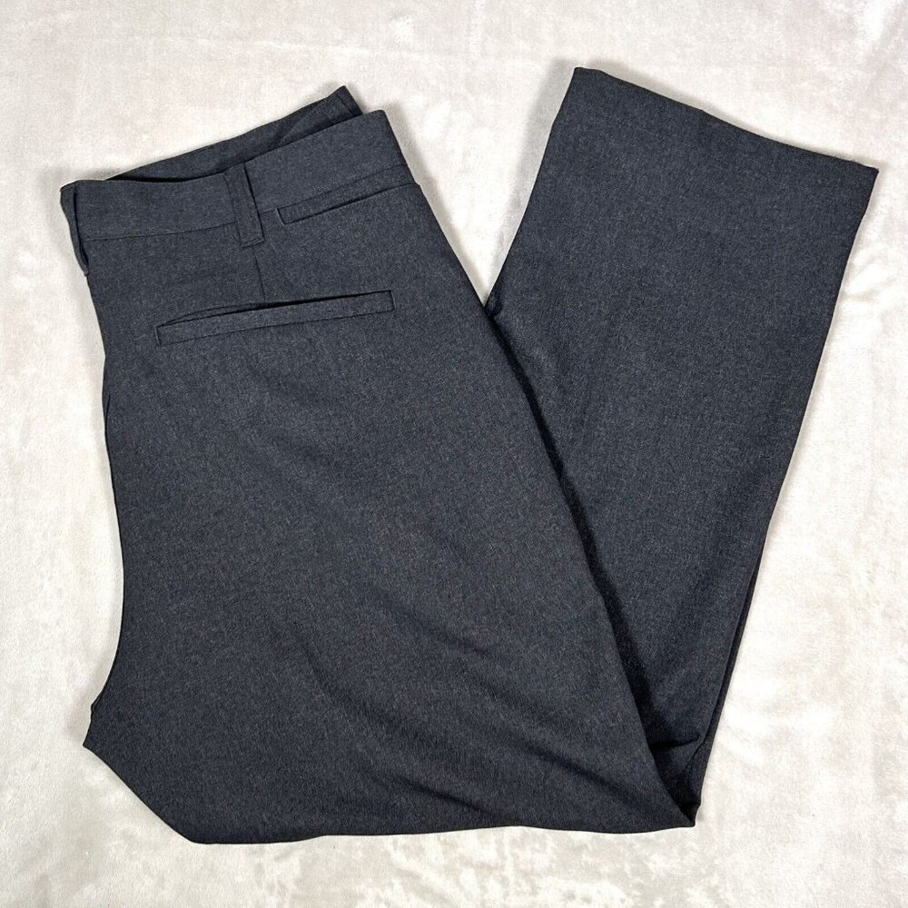 Bluffworks Gramercy 35Wx25L Charcoal Grey Black Travel Stretch Pants Polyester